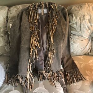 Vintage Wilson’s leather fringe jacket- new